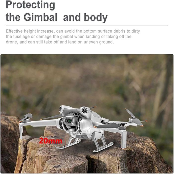 Сгъваем колесник ZLYLVRC с LED светкавица за DJI Mini 4 Pro Drone