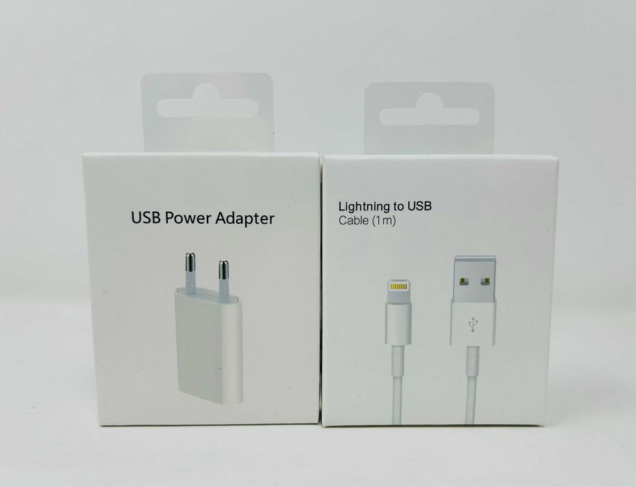 Комплект Кабел USB - A to Lightning 1m и Адаптер Зарядно5W