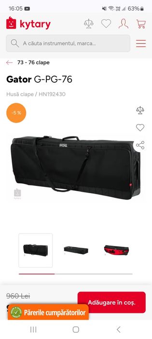 Husă orgă Gator Cases 76 clape