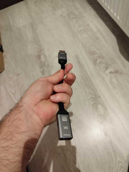 Cablu Yiwentec DisplayPort 1.4 → HDMI 2.1, 0.25m, 8K 60Hz