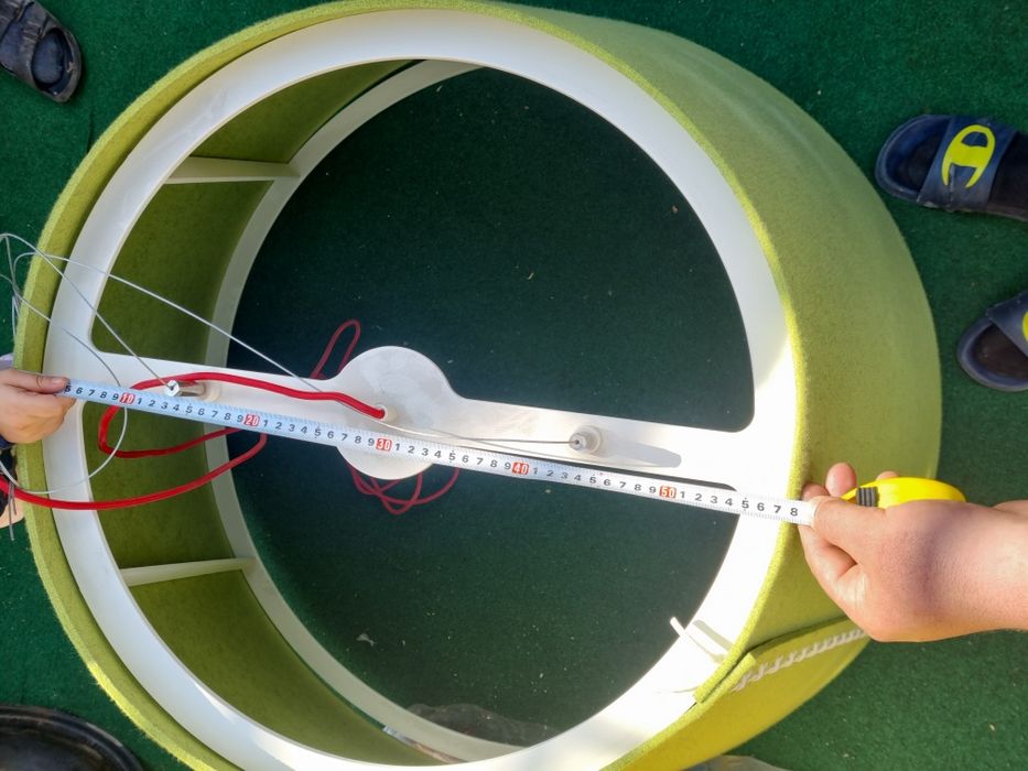 Lampadar  textila verde