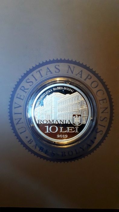 Moneda Proof 10 lei 100 de ani de învățământ superior românesc la Cluj