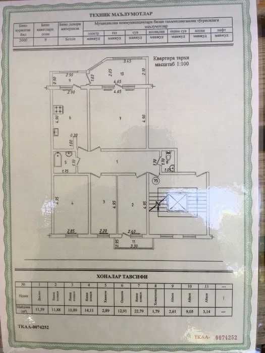 Кв/ра 4/7/9 улучшенка , 103м2, в Ц-6, метро минор.