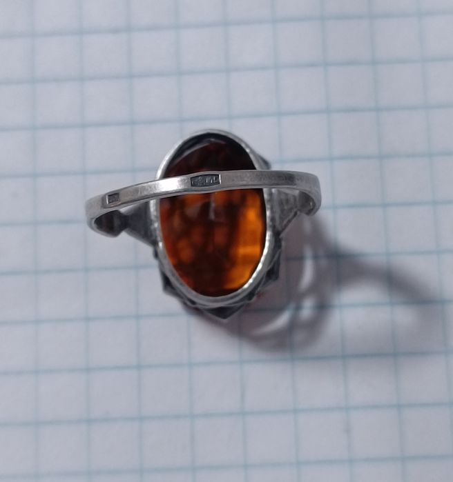 Серебряное кольцо 875 проба Цетрин винтаж СССР