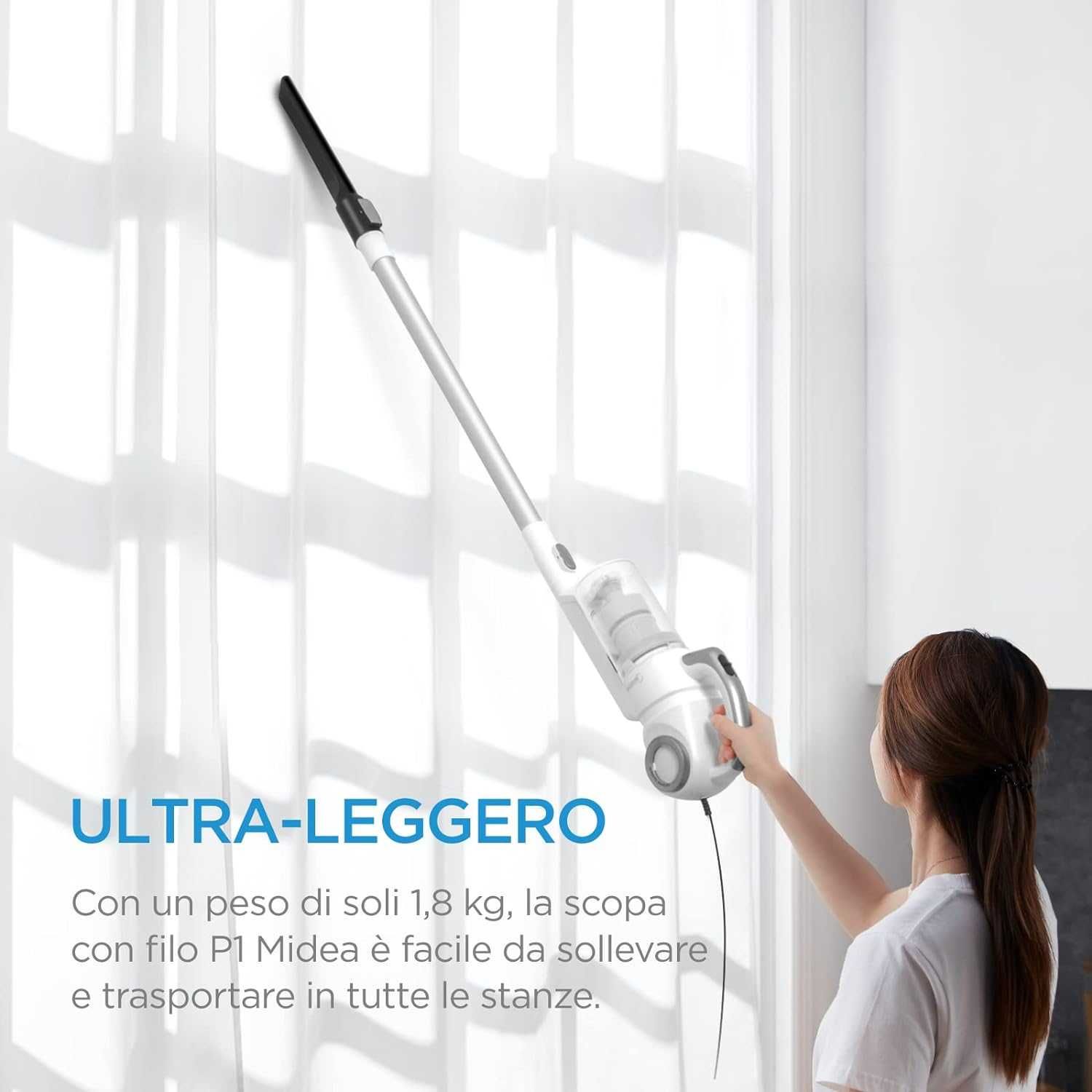 Прахосмукачка Midea P1 MCS2045IT, 450W, 5м., 1.4кг