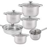 Set vase de gatit din INOX rezistent la coroziune, 12 elemente