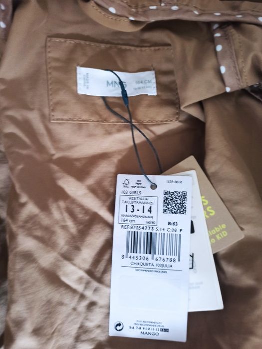 Trenci bumbac, fete 13-14 ani, potrivit XS-S