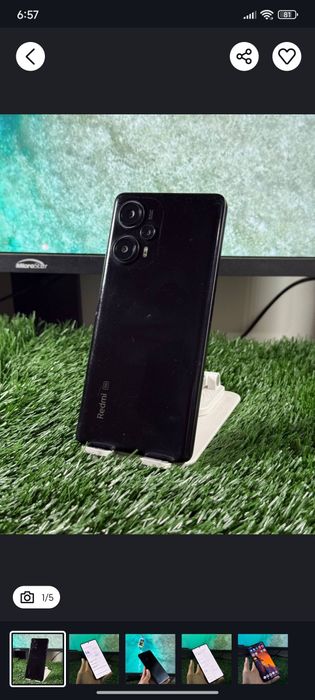 Redmi mi 12 turbo 8+8/256gb black full complect