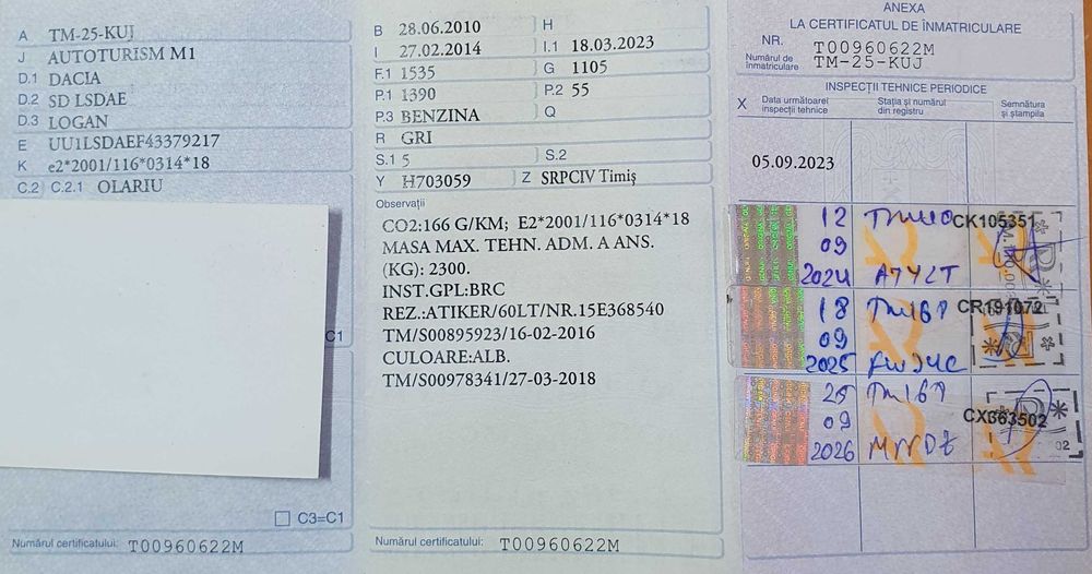 Vând Dacia Logan 1,4 MPI cu GPL