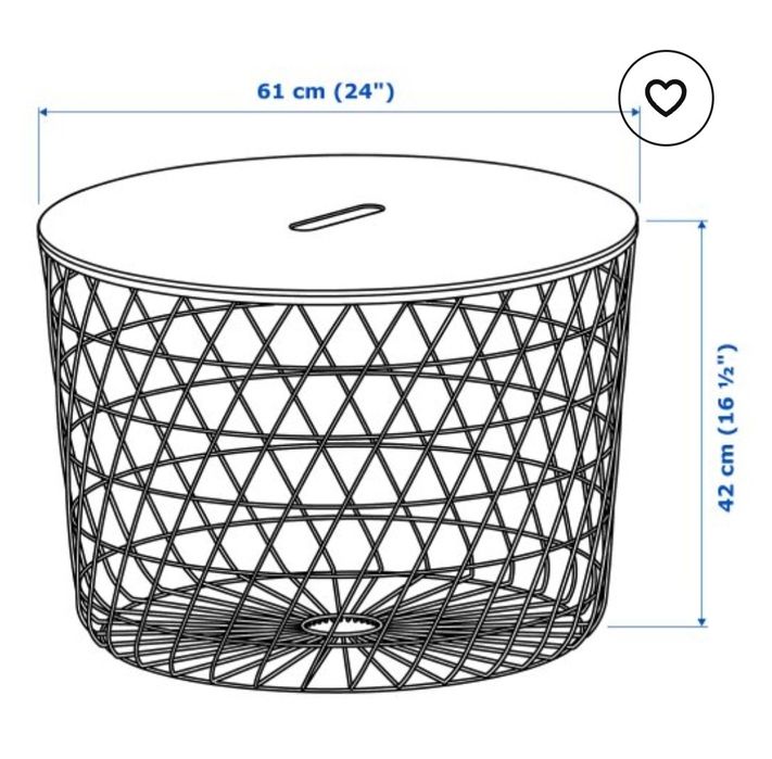 маса KVISTBRO IKEA с място за съхранение