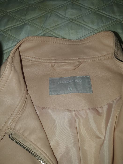 Ново кожено яке цвят пудра