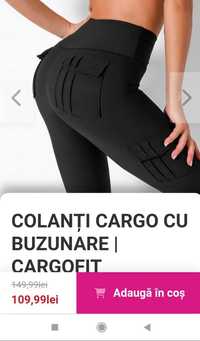 Colanți cargo cu buzunare cargofit Noi