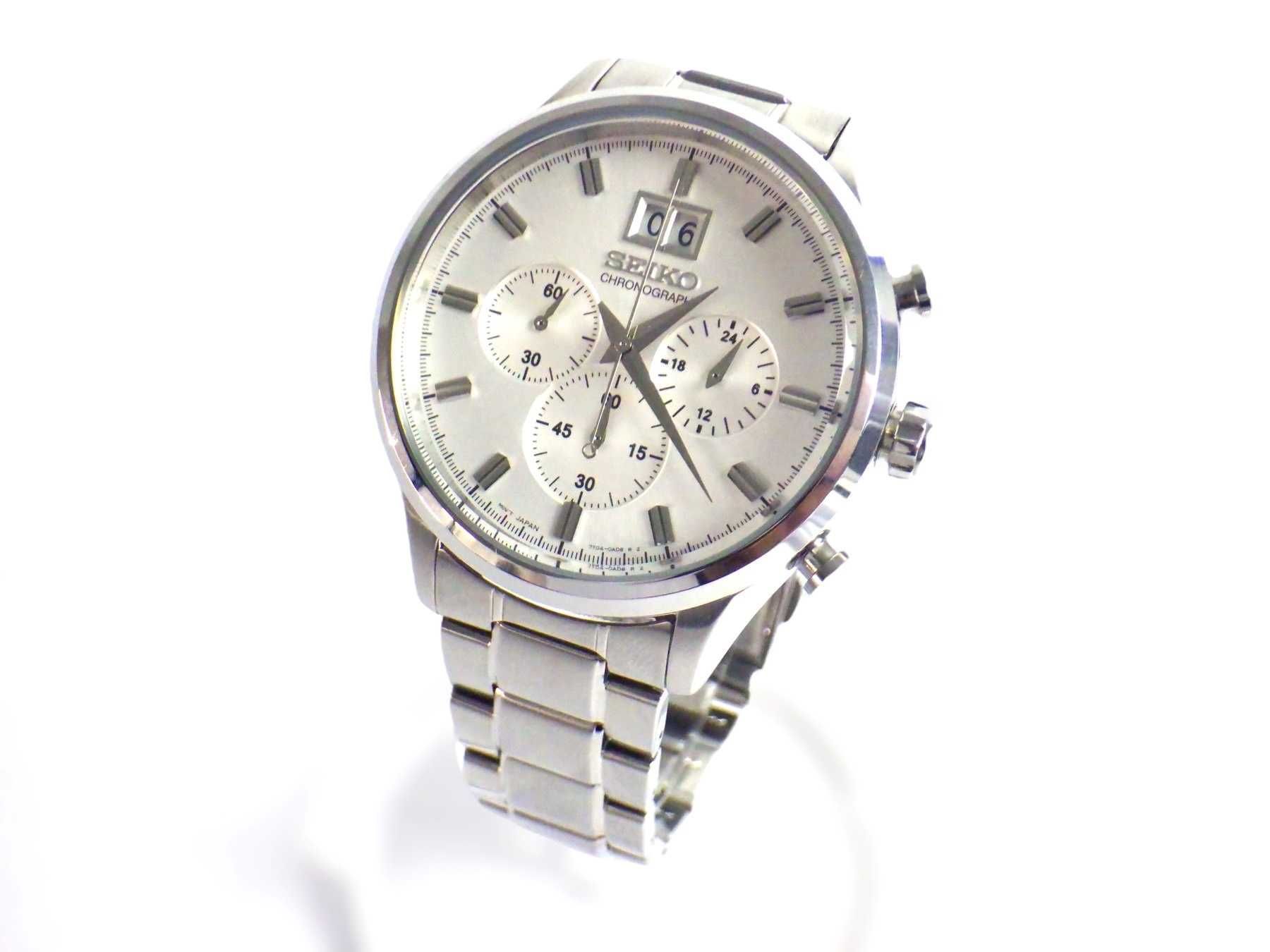 Мъжки часовник Seiko Big Date Chronograph 42мм - БАРТЕР