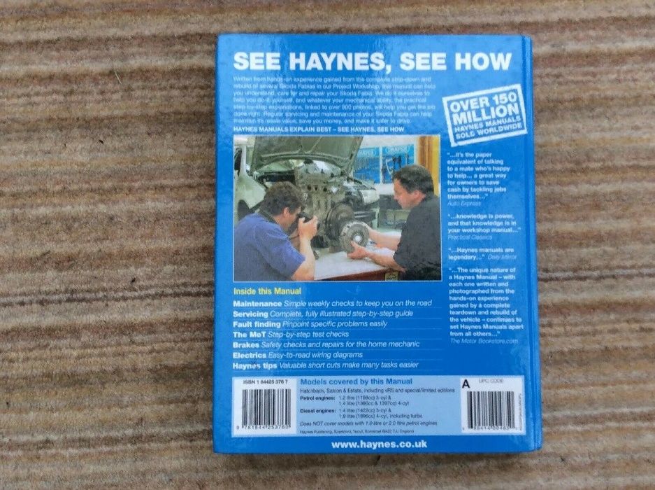 Manual Haynes Skoda Octavia ani 1996-2004 Fabia 2000-06