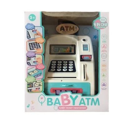 ATM de jucarie pentru copii, functii reale, sunete, pusculita, NOU