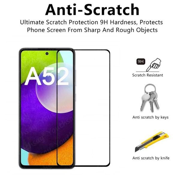 5D Full Стъклен протектор Samsung Galaxy A52s A72 A42 A32 A12 A03s 02s