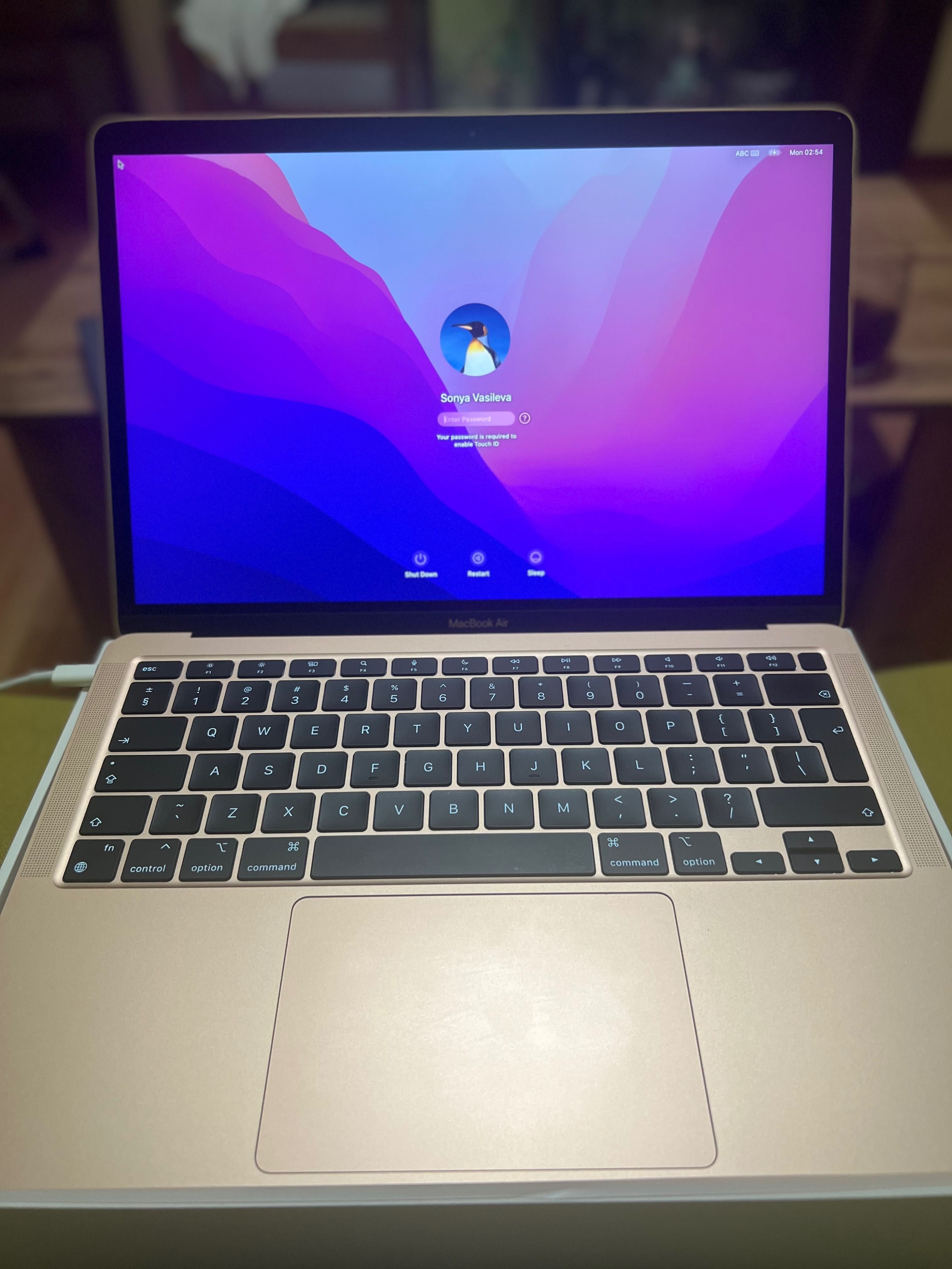 Лаптоп Apple 13.3" MacBook Air, 8GB, 256GB, Gold