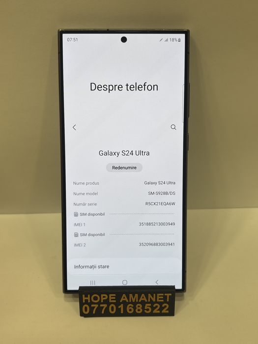 Hope Amanet P1/ Samsung S24 Ultra 256 GB 12 GB RAM #28345