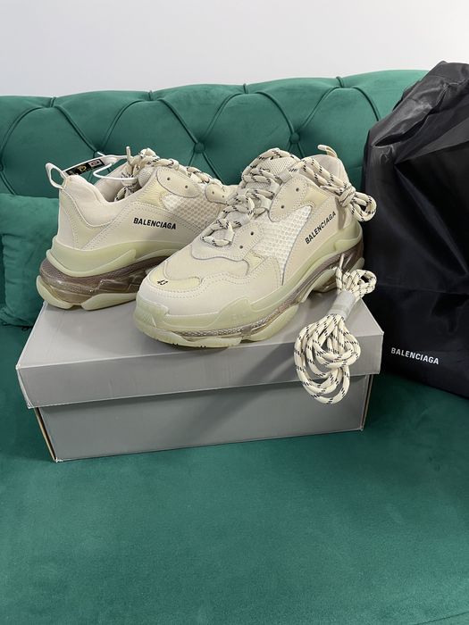 Adidasi Balenciaga Triple S Premium piele naturala
