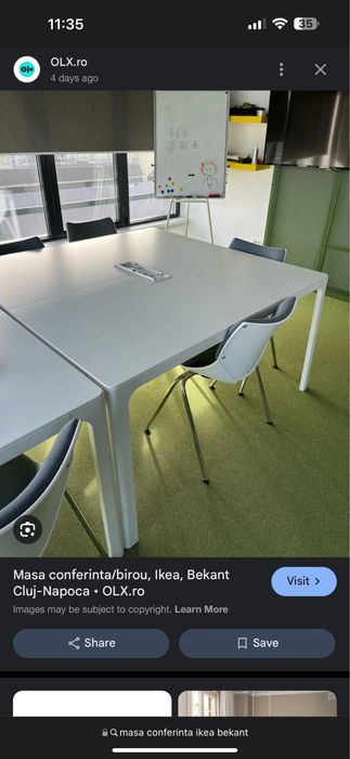 Masa de conferinta Ikea Bekant