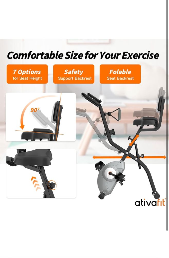 ATIVAFIT Bicicletă de exerciții pliabilă Noua Sigilata