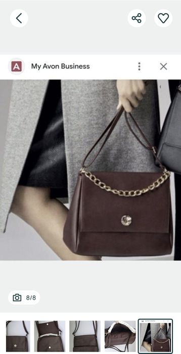 Geanta noua Modern Conection Satchel Avon maro-grena