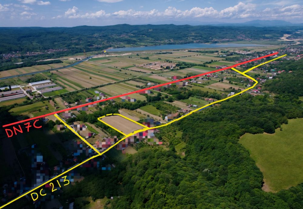 Teren intravilan 9700 m2, com. Baiculesti, Deschidere 60m