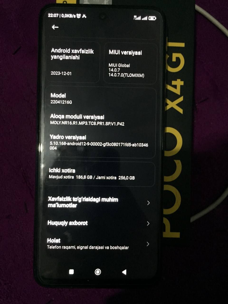 POCO X4 GT 8X256 GB 144 GERS PUBG 90 FP 100 %