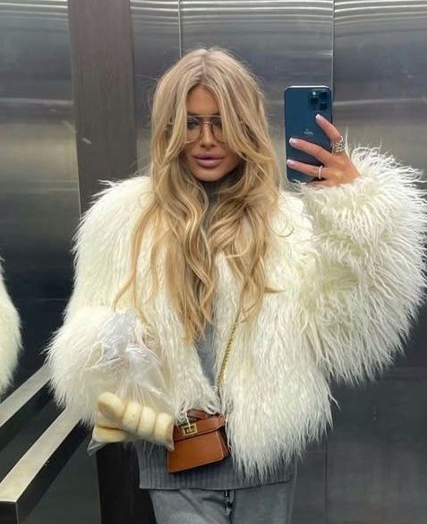 ново дамско палто пух косъм