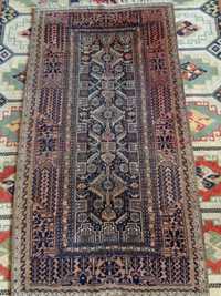 Covor persan (iran) Meshad Belouch - 200x100cm 40 de ani lana bumbac