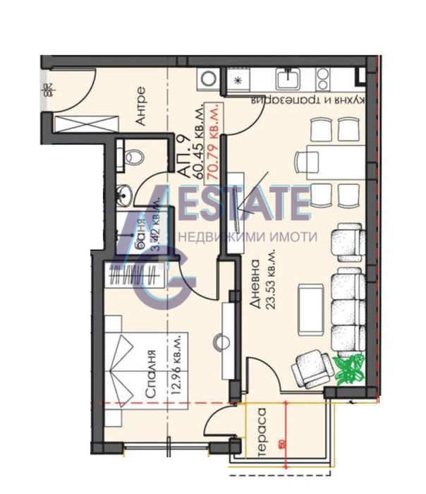 Продава се Двустаен апартамент в Созопол - 71 кв.м за 1177 €/кв.м - Снимка #1