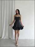 Rochie neagra cu buline