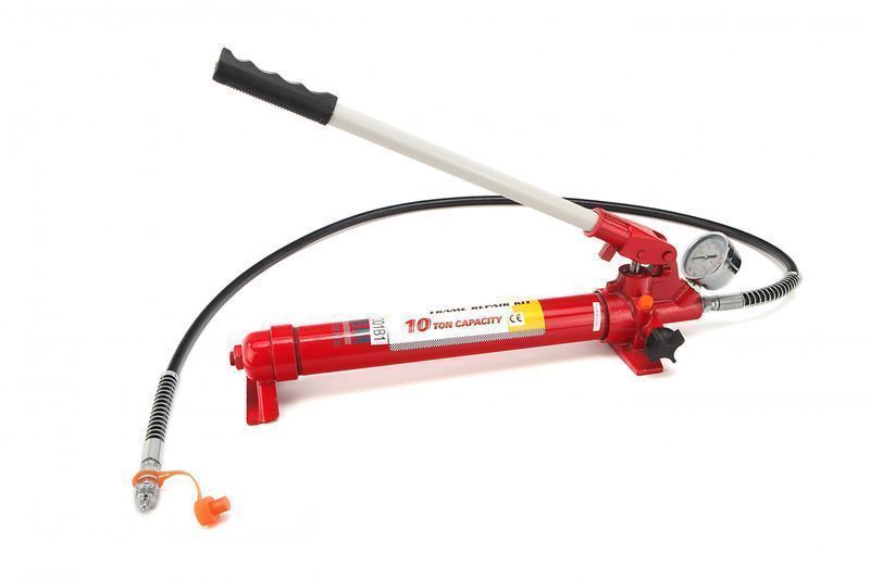 Ръчна хидравлична помпа 10 тона с манометър нвм