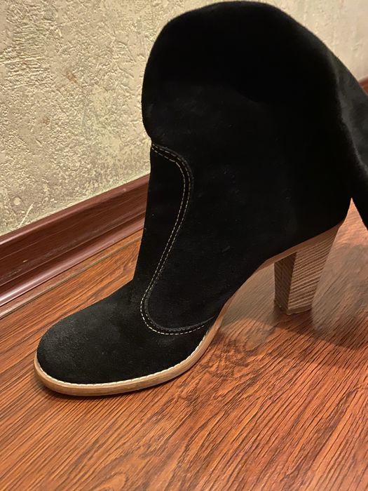 Сапоги, осень -зима, размер 37, настоящая замша,