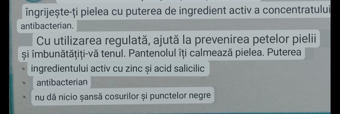 Fiole stop acnee acid salicilic,citric,zinc,Panthenol.