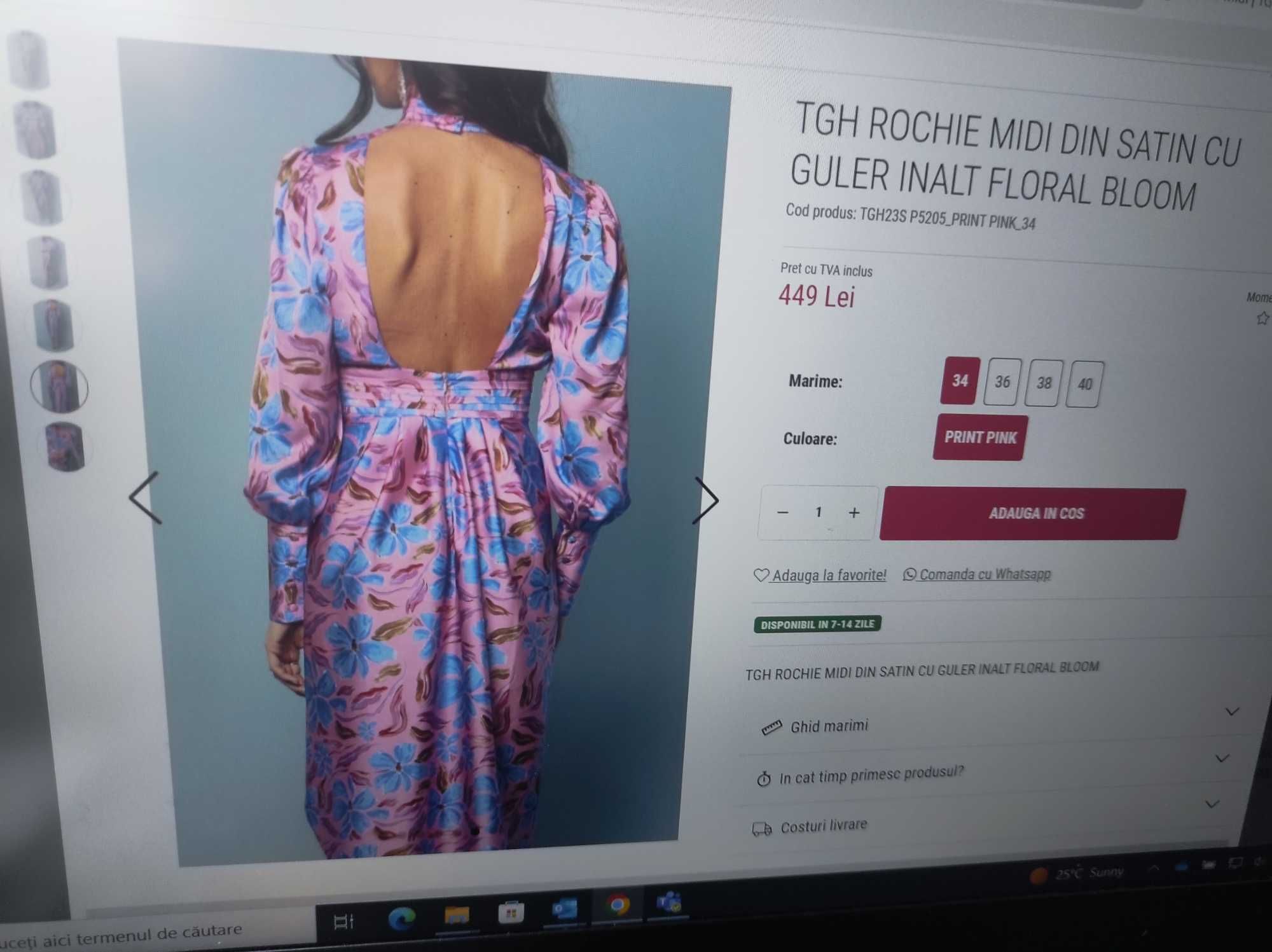 Rochie tgf, se potrivește unui s ,culoare pe roz , superba