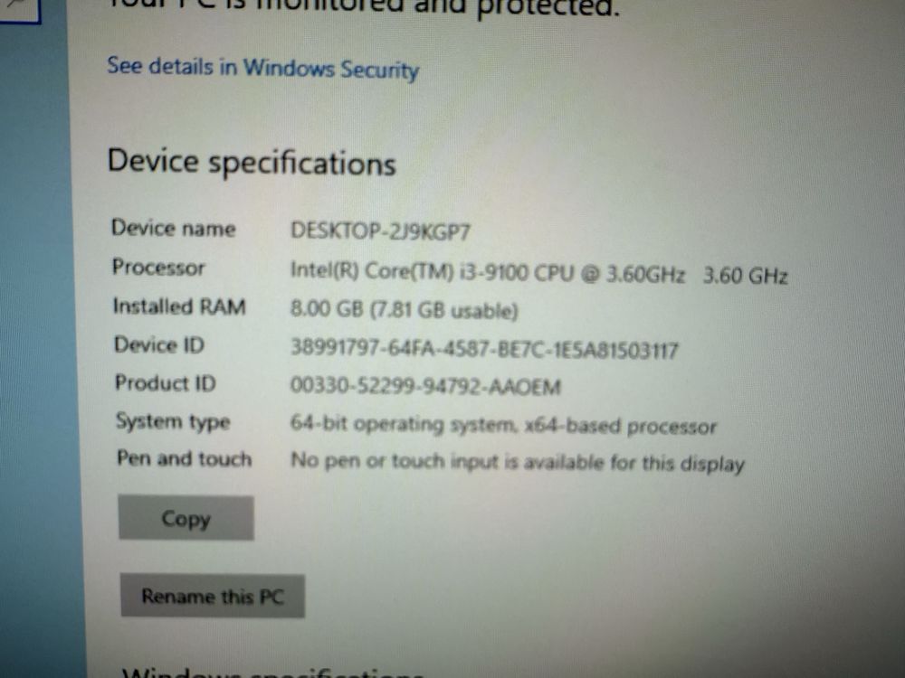 Dell OptiPlex 3070 i3-9100 16 GB 256 SSD