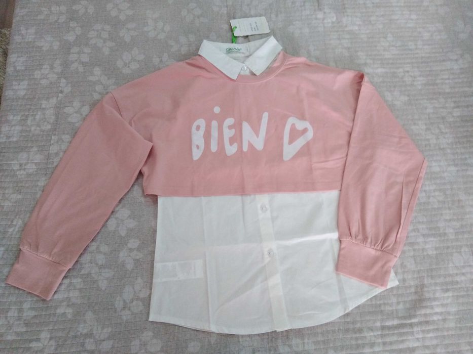 Продам НОВЫЙ комплект из двух вещей: рубашка+укороченная кофта, раз S