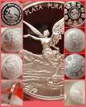 Mexic Libertad 1/4, 1/2, 1, 2, 5 oz, monede argint lingou 999