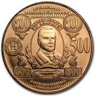 2 Monede cupru pur 999 1Oz Britannia si $500 McKinley oferta speciala