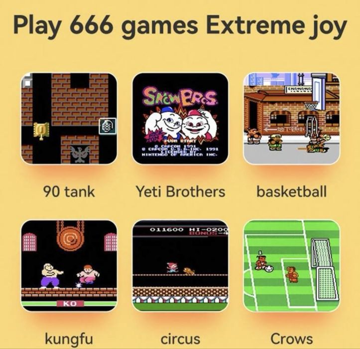 Преносима игрова конзола с джойстик STELS G6, 666 игри, Ретро игра,