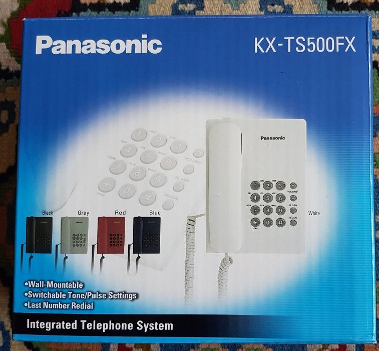 Нов Телефонен апарат Panasonic KX-TS500FX, черен
