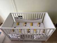 Patut copil 70 x 140 cm + 2 saltele + protectii