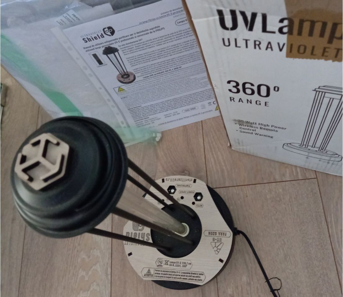 Lampa UVC cu 36W Phillips PL-L, temporizator, telecomanda