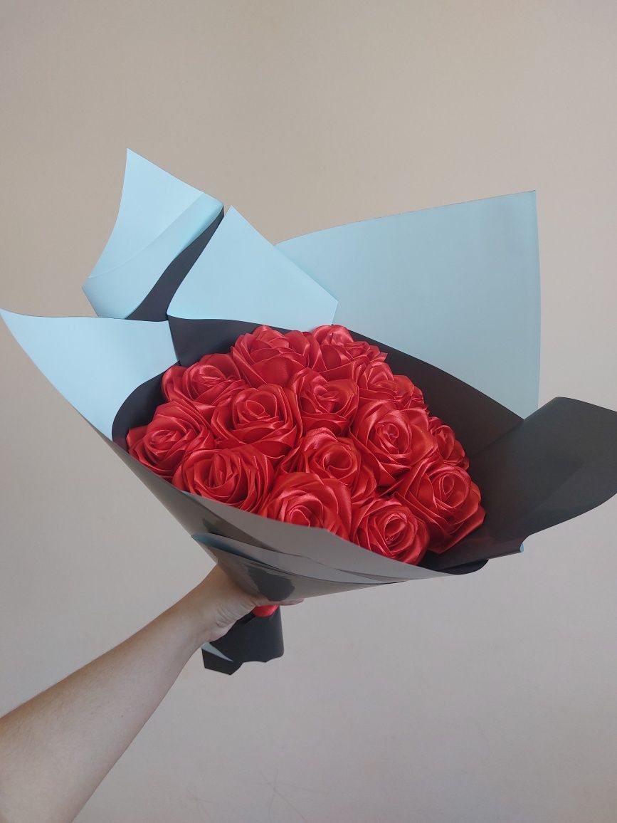Хит подарки!Алмазная мозаика + букет Доставка цветов/ Вечные розы