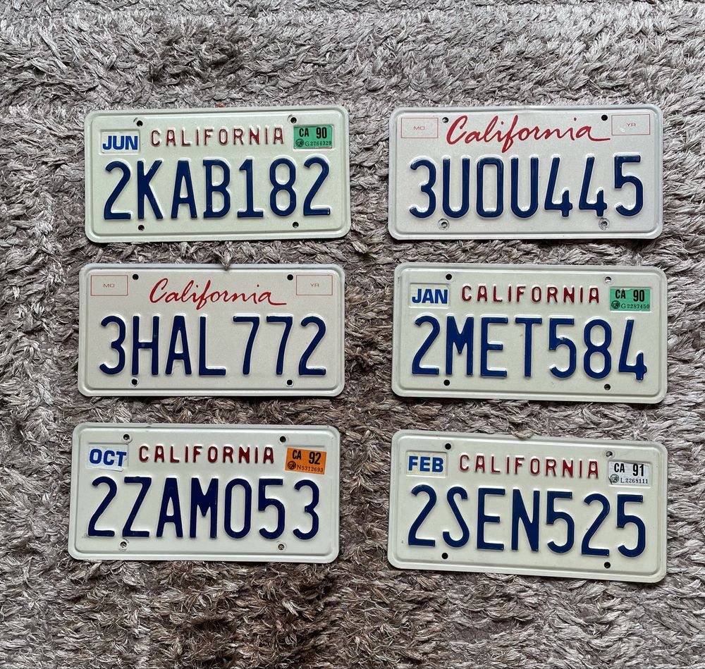 Placuta/placa/numar inmatriculare madina Sua California z91