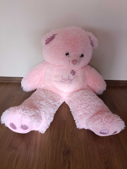 Голям плюшен розов мечок 1м