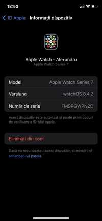 Apple watch 7 41 negru piese