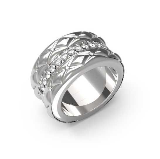 Inel fashion Guess Shining Winter 50# argintiu