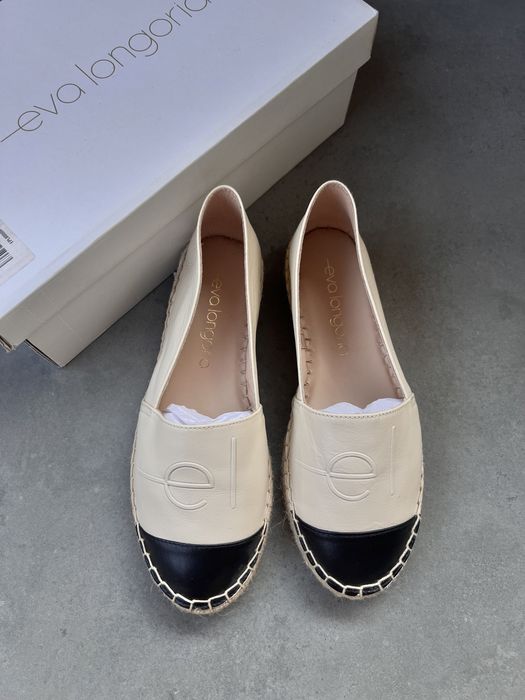 Vand espadrile EVA LONGORIA de piele, Marimea 36